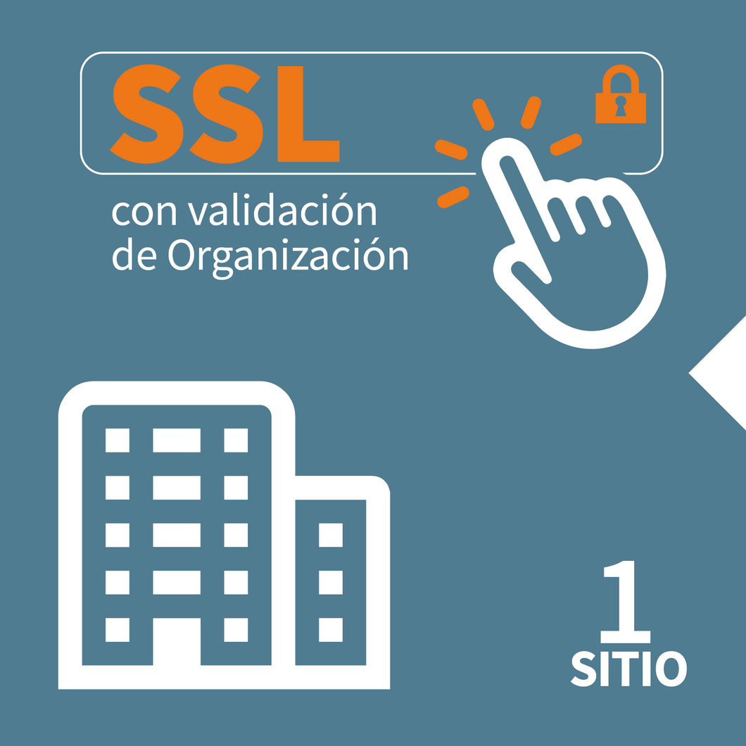 Certificado SSL con validación de organización- Un solo sitio a 12 meses